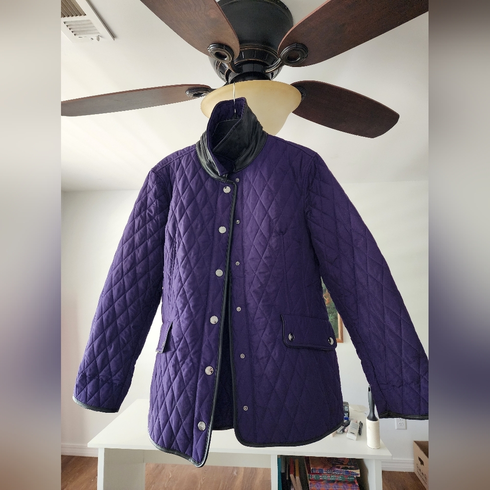 Chicos Purple Quilted Jacket
